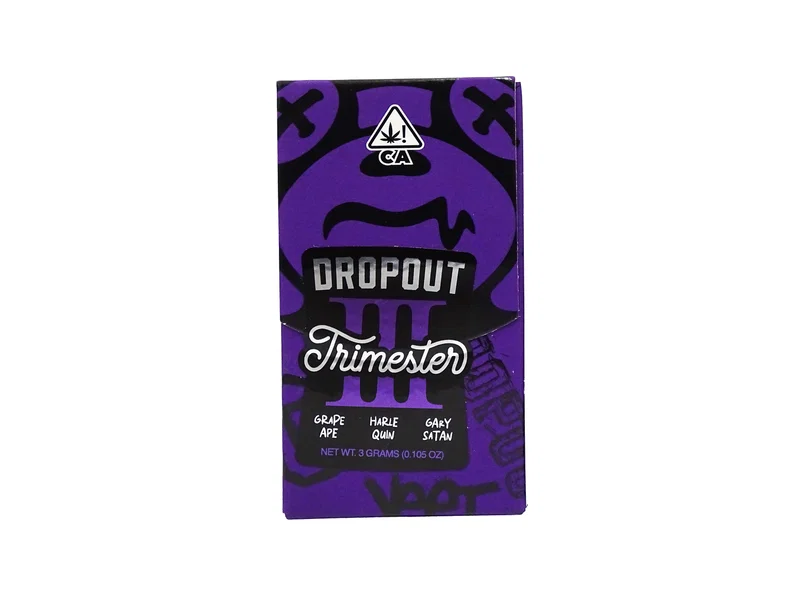 Dropout Trimester 3g Disposable – Grape Ape x Harle-Quin x Gary Satan